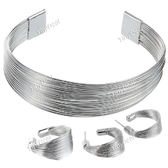 3-in-1 Multiwire Design Bracelet + Earrings + Ring for Lady Women Girl NAF-141788