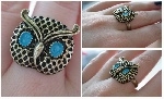Unique Owl Design Finger Ring Décor Ornamental Jewelry for Lady &amp;Man NAF-98565