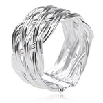 
    Delicate Weave Pattern Finger Ring Ornamental Jewelry Finger Decor for Lady NAF-113800
  